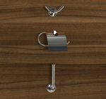 Крючок для ванны двойной латунь MONACO 16373.В глянцевый