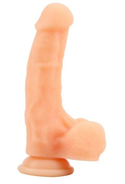 Телесный фаллоимитатор Knight - 18,2 см. (Цвет: телесный)
