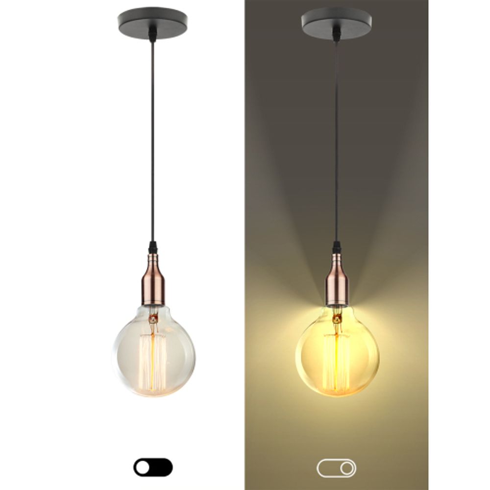 PL13 E27 - 6 RC Подсветка ЭРА Накладной, цоколь Е27, провод 1 м, цвет медь | Подвесные светильники