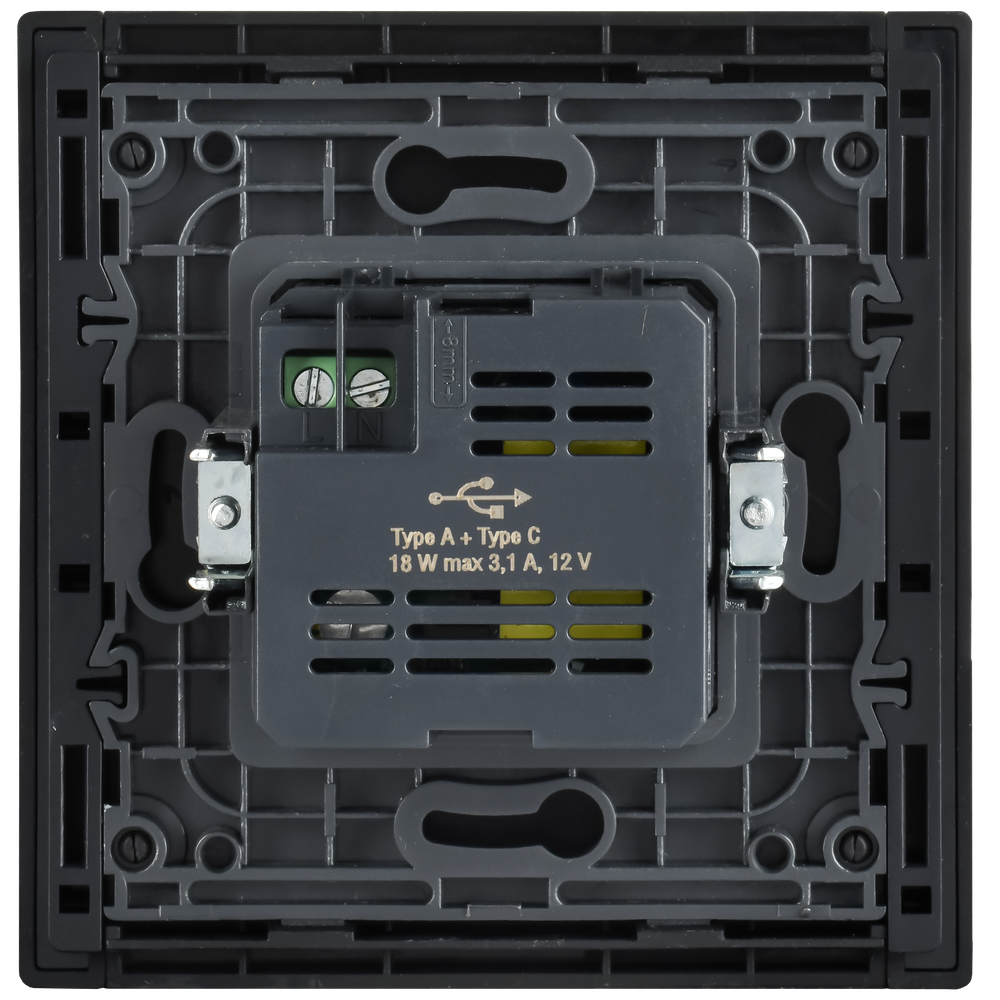 FORTE&PIANO Розетка USB A+C 18Вт FP751M металл никель IEK