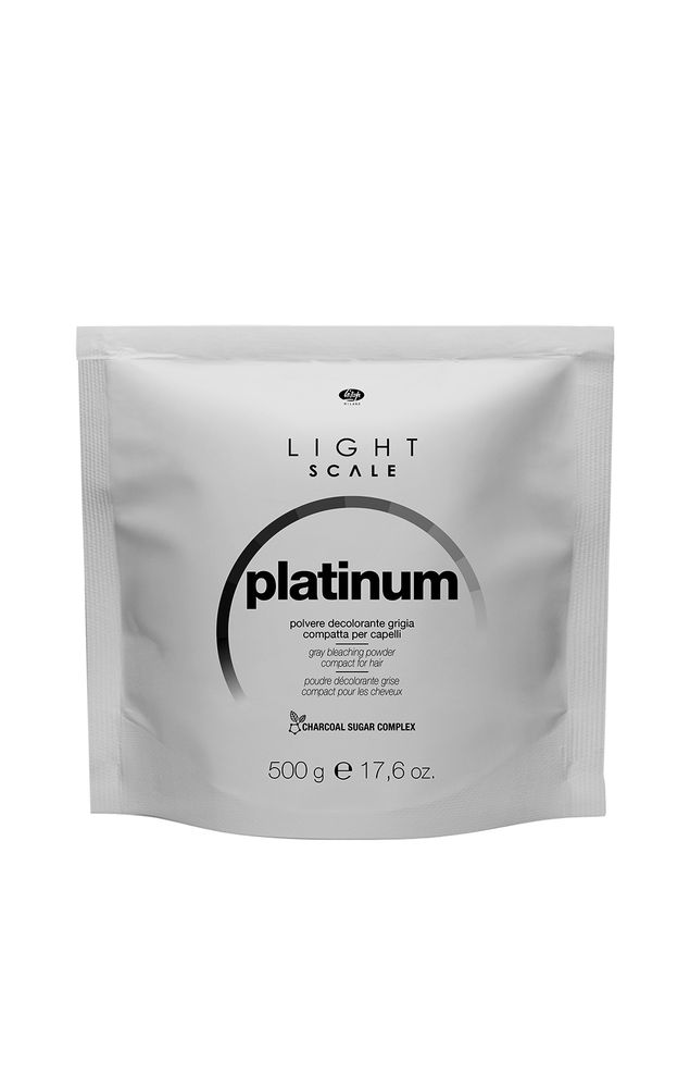 Быстродействующий компактный серый осветляющий порошок для волос - LIGHT SCALE PLATINUM POWDER (500 гр)