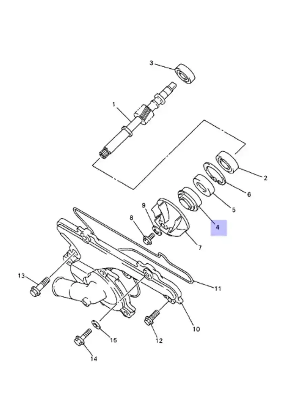Сальник помпы охлаждения для мототехники 11H124381000