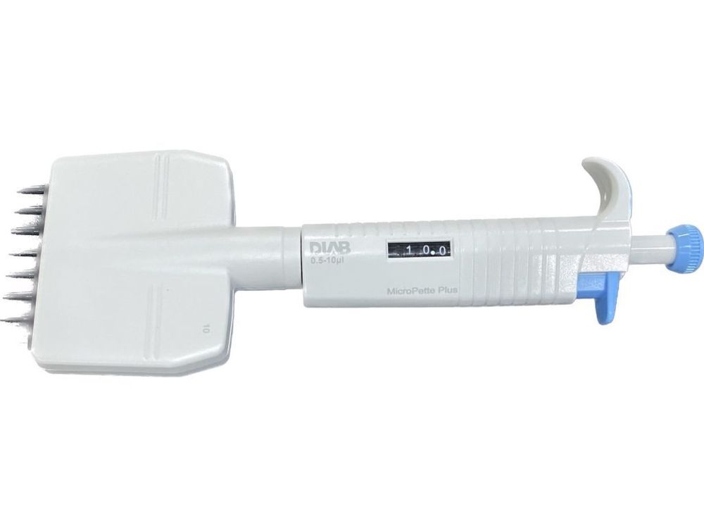 DLAB-8-0.5-10M Дозатор DLab MicroPette Plus восьмиканальный, переменного объема, 0.5-10 мкл