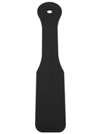 Черная гладкая силиконовая шлепалка - 33 см. (Цвет: черный)