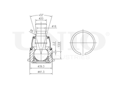 Опора шаровая передняя нижняя UNIO SSP-20001