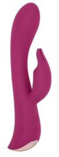 Бордовый вибромассажер-кролик 5  Silicone Bunny Love - 19,1 см.