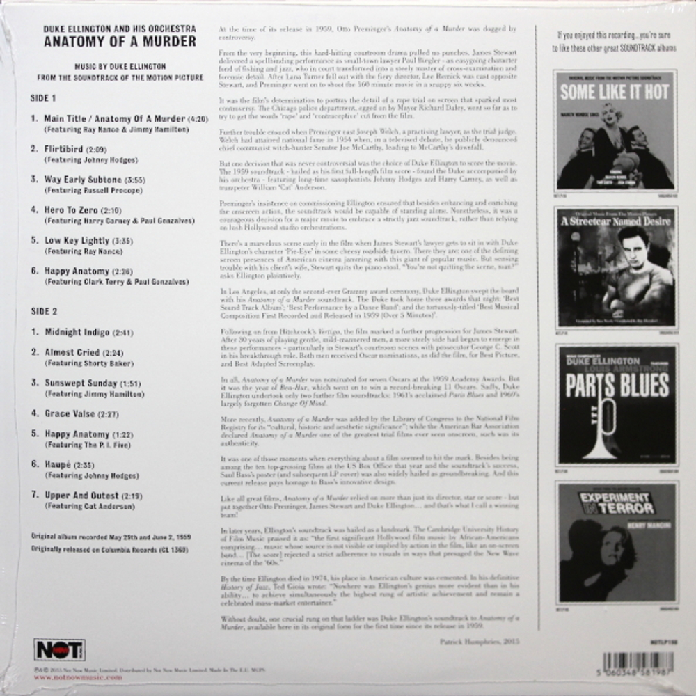 Soundtrack / Duke Ellington: Anatomy Of A Murder (LP)