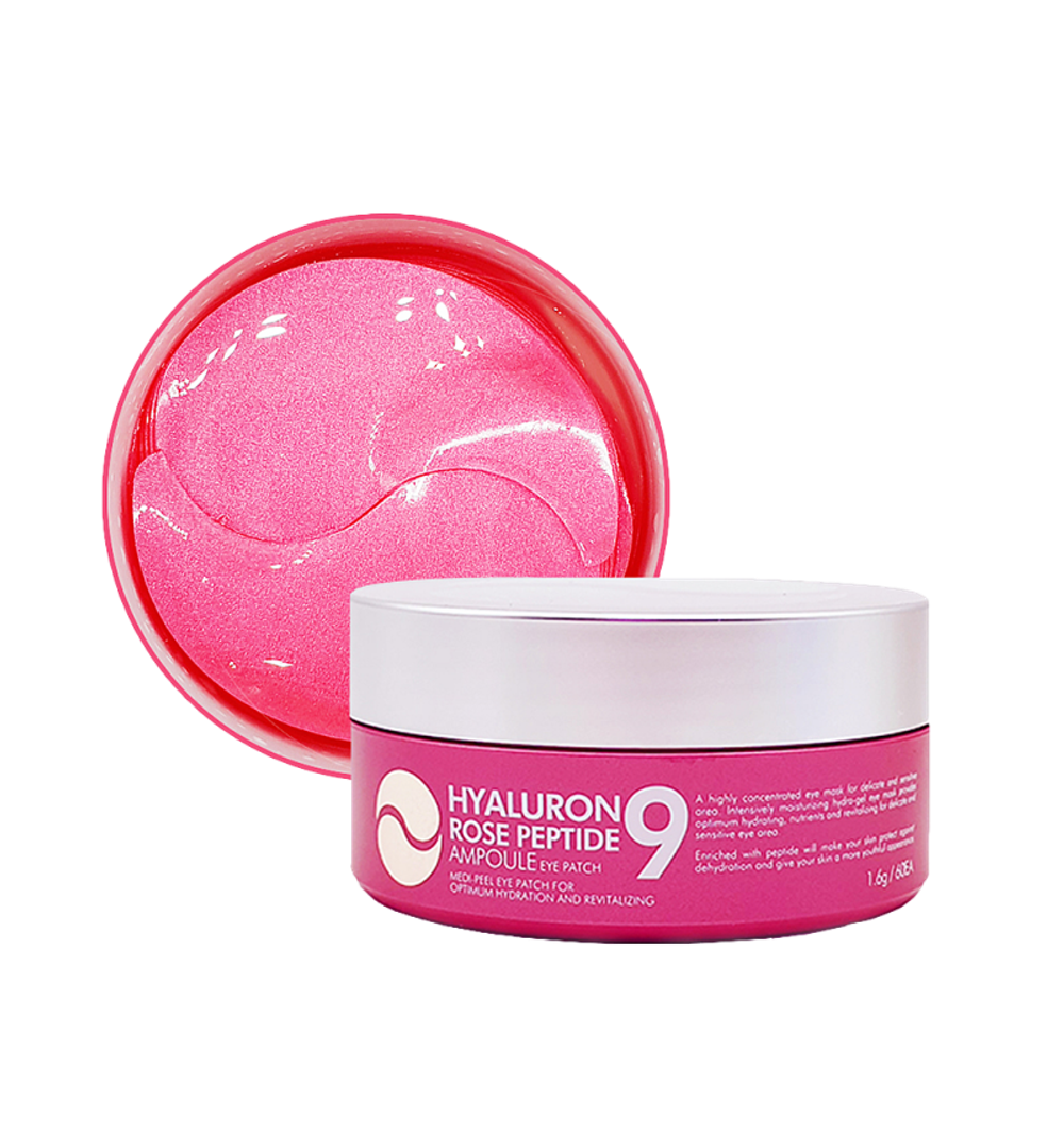 Патчи MEDI-PEEL Hyaluron Rose Peptide 9 Ampoule Eye Patch розовые