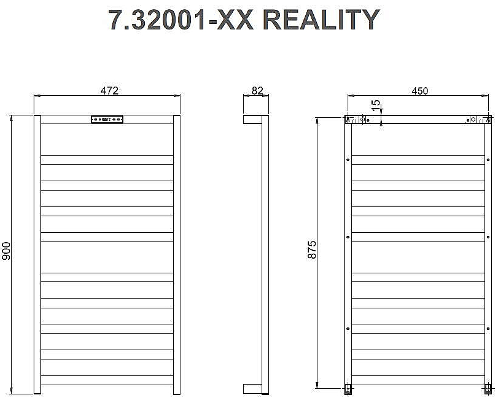 Полотенцесушитель электрический Allen Brau Reality 7.32001-GM графит брашированный