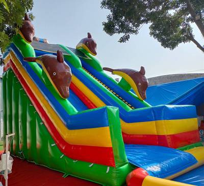 Водная горка с бассейном «Морская волна», 15×5×8 м