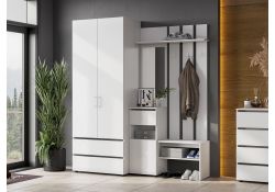 Готовая прихожая Валенсия белый текстурный