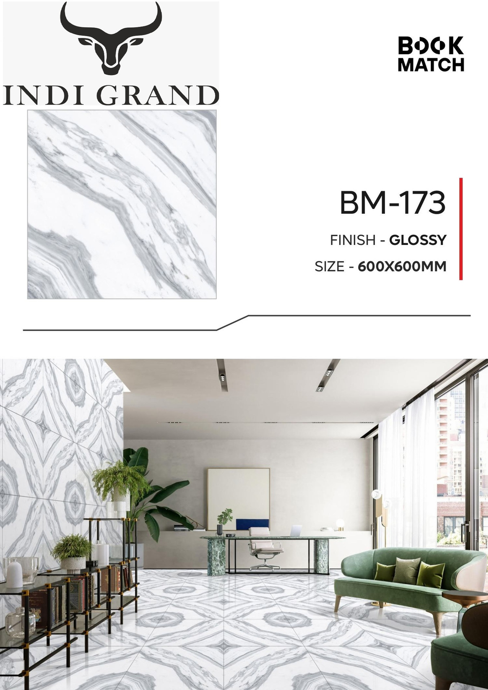 Керамогранит Book Match BM-173 60х60