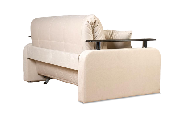 Диван Денвер 1,4 - Velutto 17 бежевый/  коричневая накладка