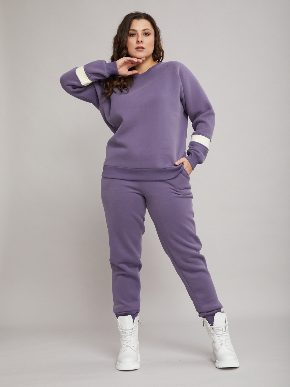 Толстовка Кофн-042Х/лиловый