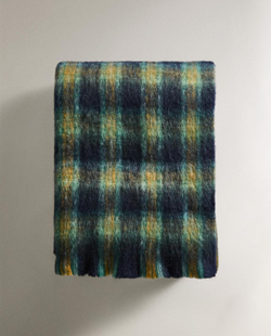 Zara Home - Мягкое клетчатый плед, желтый, 140x190 см