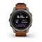 Умные часы Garmin FENIX 7 PRO Sapphire Solar титановый серый с коричневым кожаным ремешком