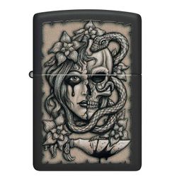 Зажигалка Zippo Gory Tattoo с покрытием Black Matte (48616)