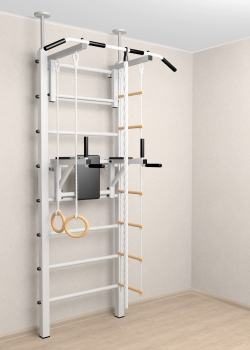 Шведская стенка Sv Sport враспор (Турник стандарт/Брусья/Канат/Kольца/Лестница)