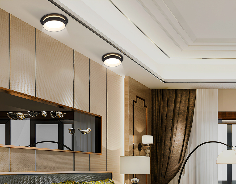 TN6708 BK черный IP44 GX53 max 15W D105*45