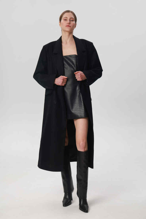 Брюки из костюмной ткани женские, черный