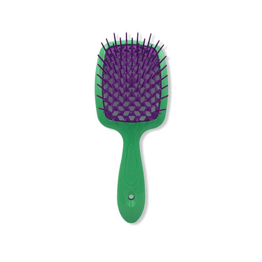 Расческа для волос JANEKE Superbrush Зеленый с фиолетовым