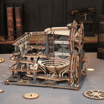 Марбл-трасса ночной город LGA01 от ROKR - Деревянный конструктор, сборная механическая модель, 3D пазл, трасса для шариков