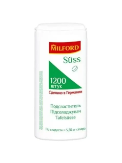 Заменитель сахара Milford, 1200 таблеток х 3 штуки