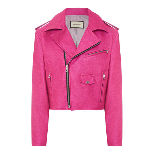 Жакет из эко-кожи "Tato" фуксия