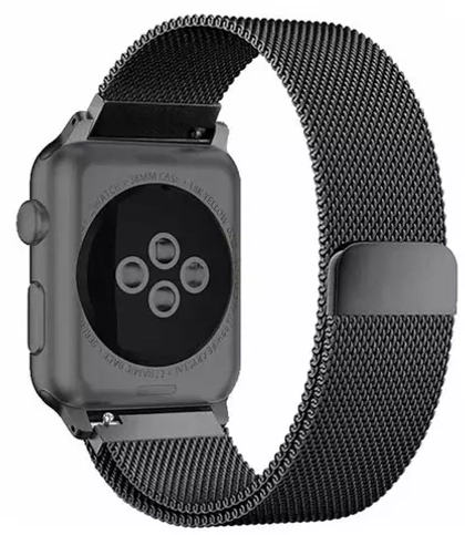 Ремешок Apple Watch 42/44/45мм,миланский,сетчатый,черный космос