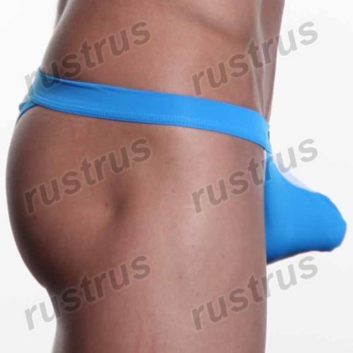 Мужские трусы стринги голубые WANGJIANG WG00069