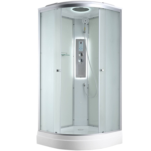 Душевая кабина AvaCan (АваКан) C2090 LED с низким поддоном, с ГМ, с электрикой и LED освещением, 90х90х215
