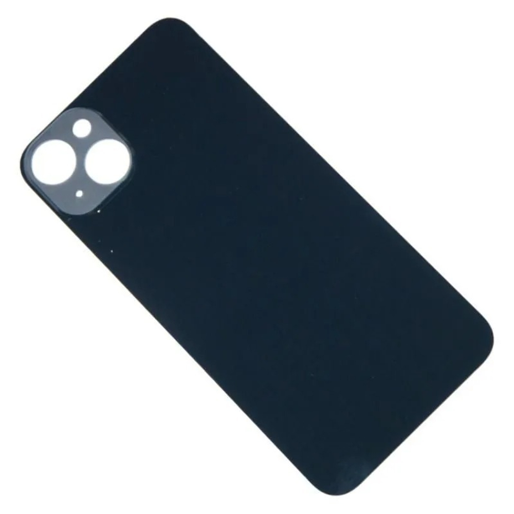 Задняя крышка для Apple iPhone 14 Plus Черный (стекло, широкий вырез под камеру)