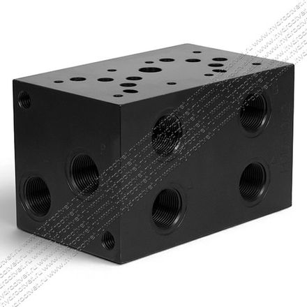 PD10-10A2-ST - Двухместная стальная плита для гидравлических распределителей и клапанов NG10