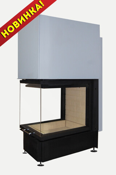 Каминная топка Экокамин ДЕЛЬТА 700 три стекла подовое горение принтинг
