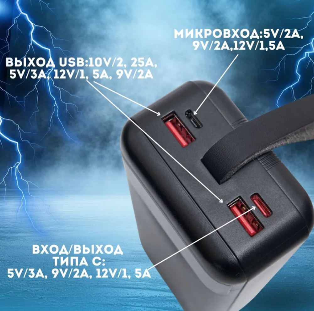 Портативный аккумулятор Dsaila V30 PD 35W 50000 mAh (черный)