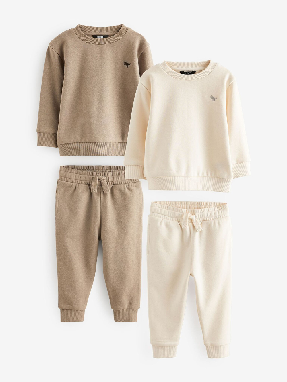 Толстовка и джоггеры в комплекте для мальчика Next Q73-918, 2 шт., Бежевый, Молочный