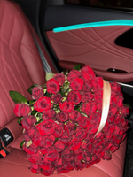 Охапка алых роз