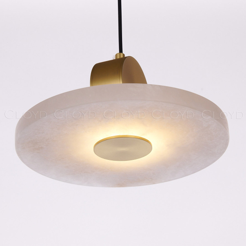 Подвесной светильник Cloyd PILAT-C P1 / Ø25 см - алебастр - латунь (арт.11199)