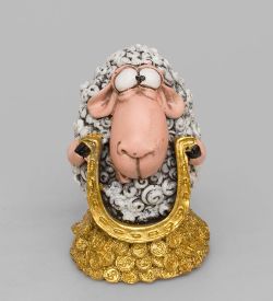 RV-258 Фигурка-копилка Овца «Подкова на Удачу» (W.Stratford)