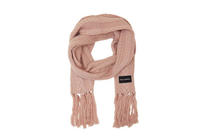 Хлопчатобумажная шаль k/essential cable knit Karl Lagerfeld - бежевый(236W3310)