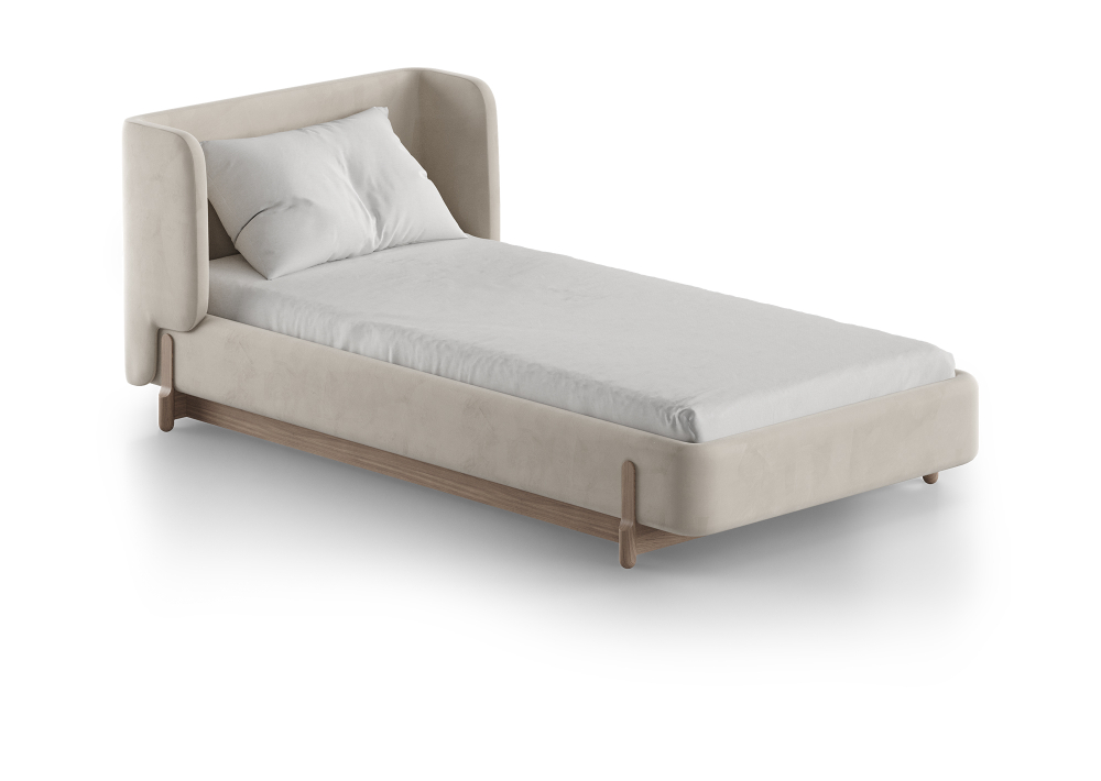 Кровать Basic спальное место 90*200 см (молочный, антивандальная)