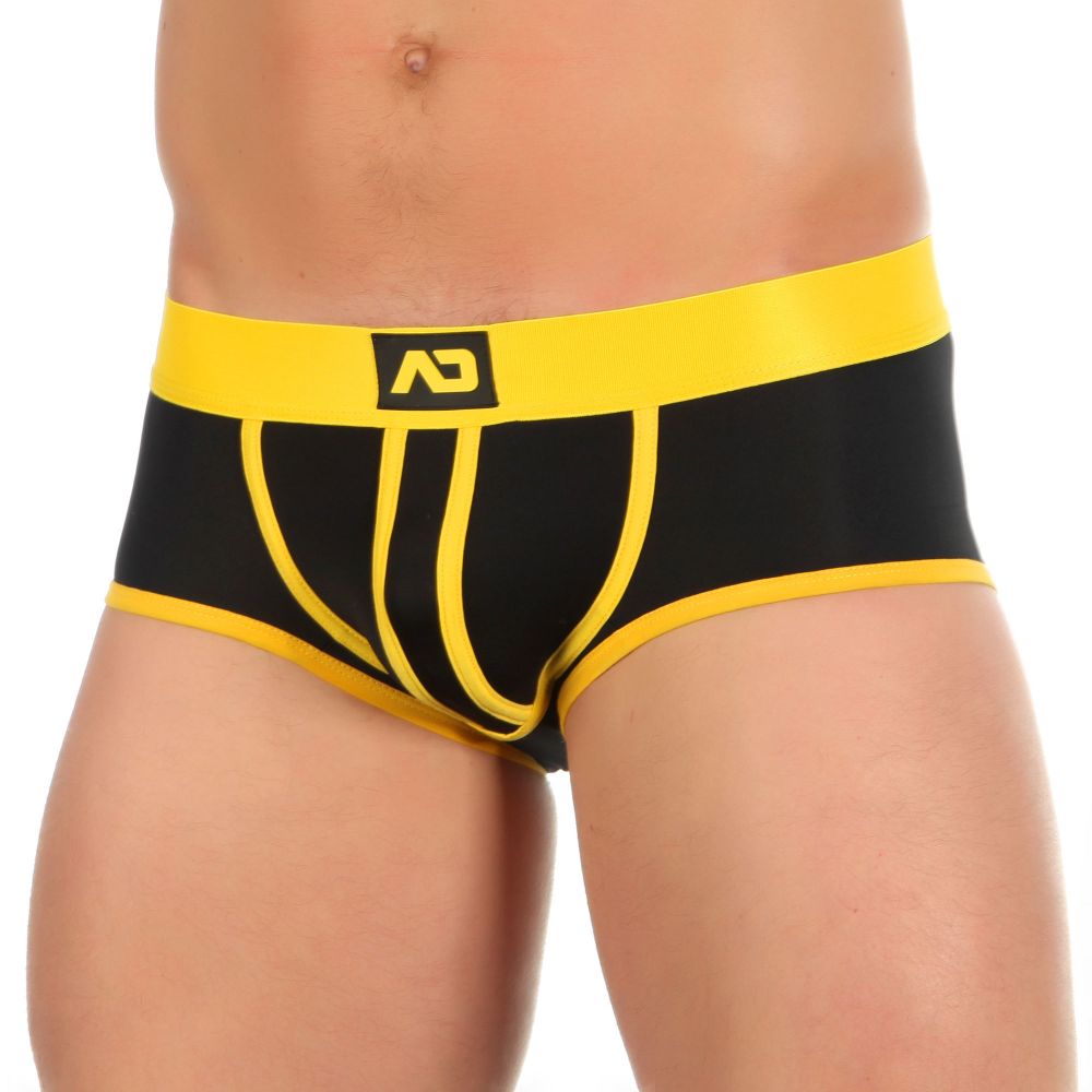 Трусы мужские джоки черные с желтой резинкой ADDICTED