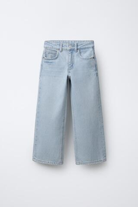 ZARA ДЖИНСЫ WIDE LEG, ГОЛУБОЙ