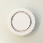 Диффузор приточно-вытяжной на магнитах регулируемый КНДБ-100 декоративный металлический белый