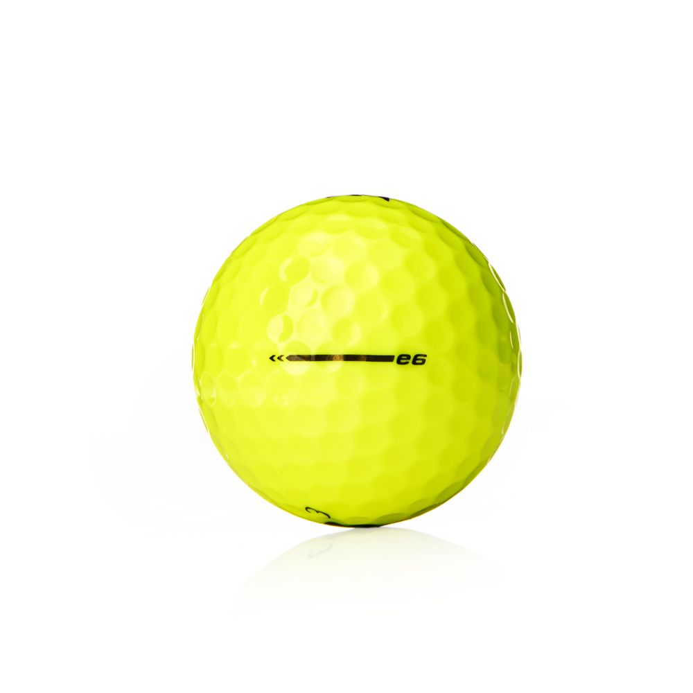 Мяч для гольфа Bridgestone e6 Yellow,  BGB3EYX, 3 шт/уп, желтый