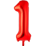 Фольгированные цифры в красном цвете 102 см
