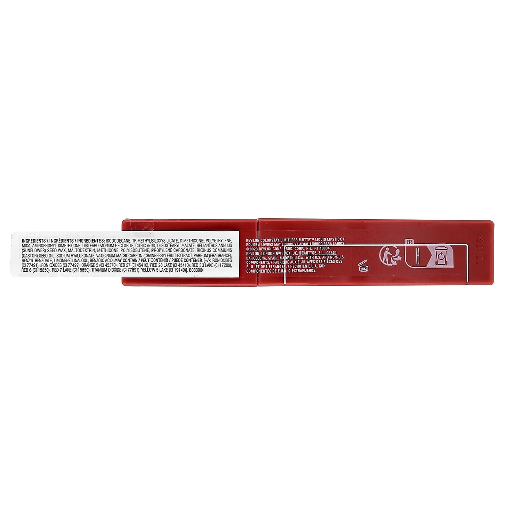 Revlon, жидкая помада для губ ColorStaylimitless Matte™, оттенок 008 Stir Me Up, 5 мл (0,17 жидк. унции)
