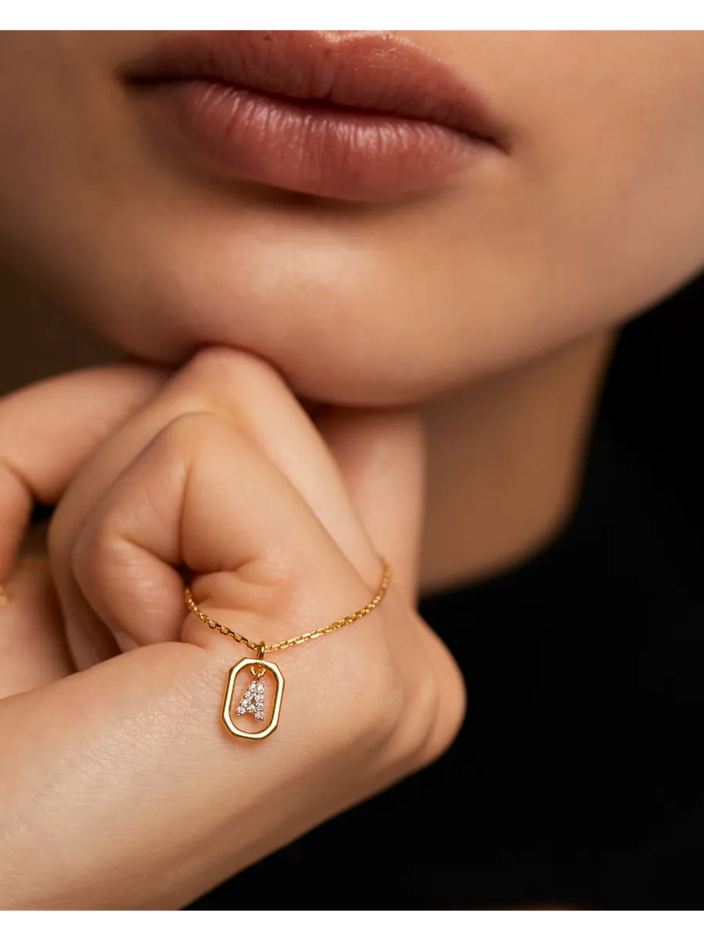 Колье серебряное женское Мини-Буква A CO01-512-U