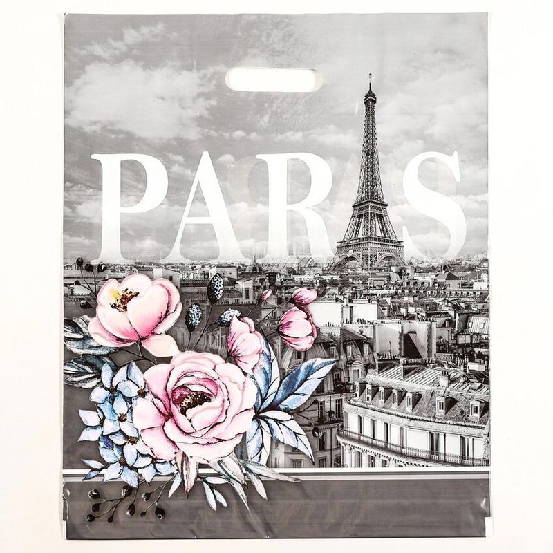 Пакет прорубная ручка Россия 40*47 см 45 мкм ПВД Грей 1 шт 500 шт/кор