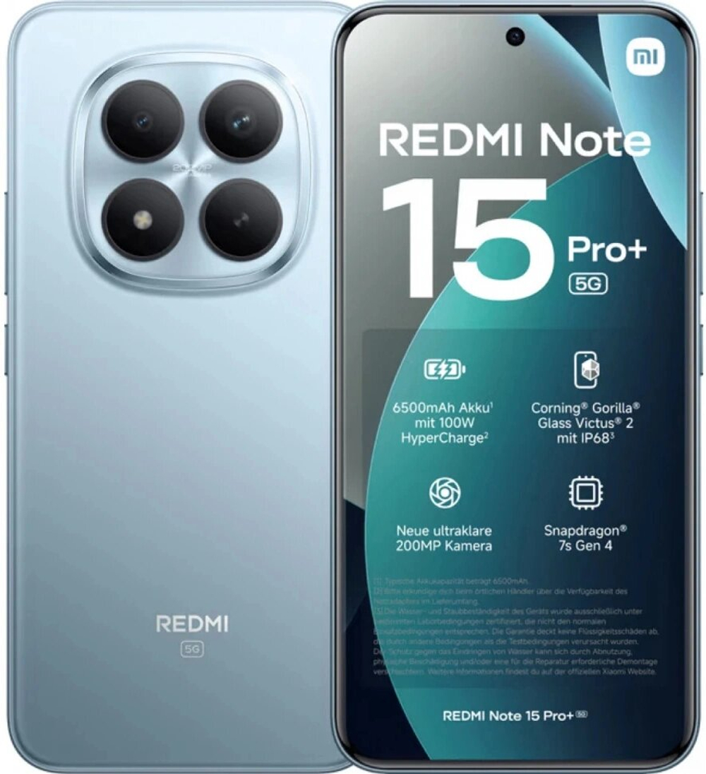 Смартфон Redmi Note 15 Pro Plus 5G 8/256Gb Glacier Blue